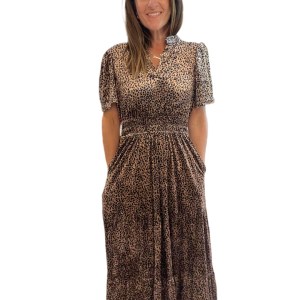 Leopard Velvet Maxi Dress