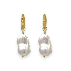 Large Baroque Freshwater Pearl Earrings