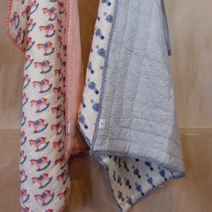 Block Print Toy Soldier Toddler Quilt