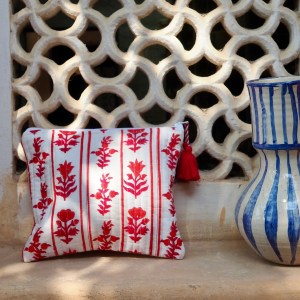 Block Print Cotton Cosmetic Bag