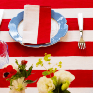‘Stripe’ Cotton Table Cloth | Red