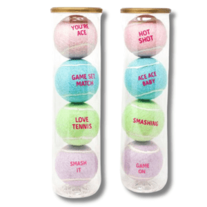 Pretty Pastel Message Tennis Balls