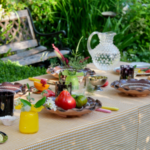 Chocolate Brown – Large Ripple Serving Plate (25cm)