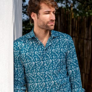 Tuvalu Hand Block Printed Cotton Shirt