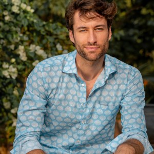 Skyros Hand Printed Cotton Shirt