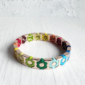 Aloft Rainbow Daisy Bracelet