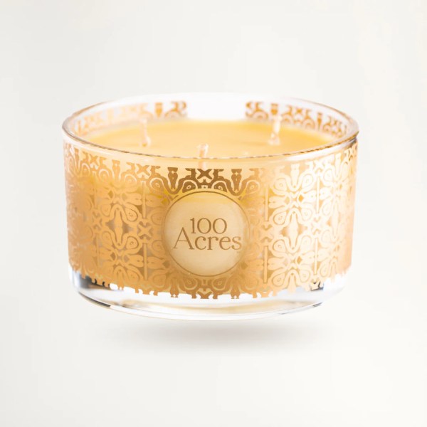 GOLDEN ORANGE CINNAMON AND FRANKINCENSE THREE WICK SCENTED CANDLE