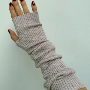 Thyra Long Cashmere Mittens - Rosa