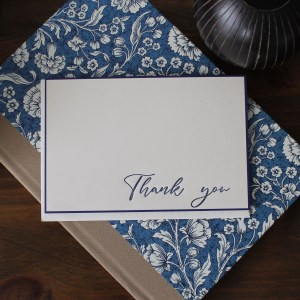 Thank You Greeting Card, Navy