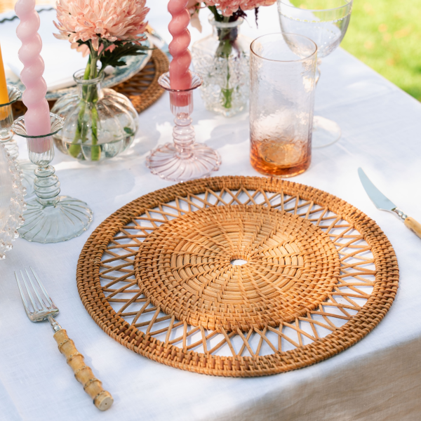 Set of 2 - Handmade Rattan Placemats