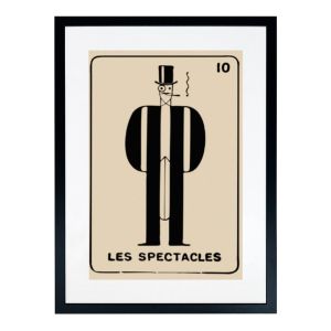 Framed Matchbox Label Print - Les Spectacles