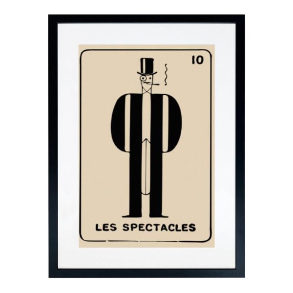 Framed Matchbox Label Print - Les Spectacles