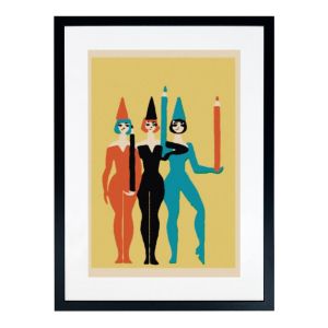 Framed Matchbox Label Prints - Pencils