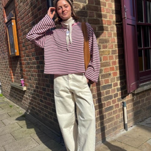 Lisa Barrel Trousers -Off White