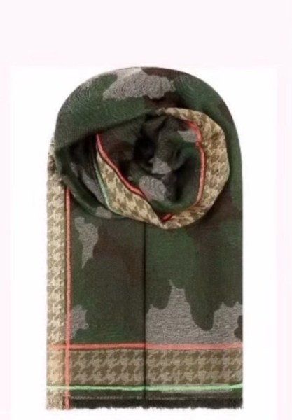 Camo Green Print Scarf