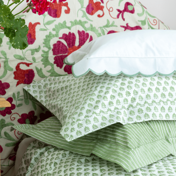 Green Pomily Standard Pillowcase