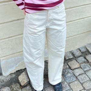 Lisa Barrel Trousers -Off White