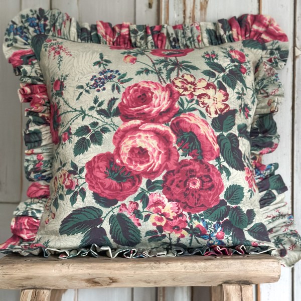 Darcey frilled square cushion