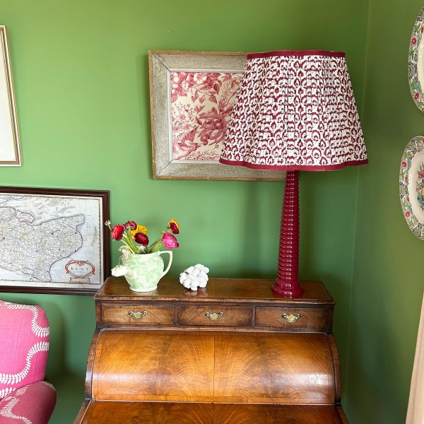 Jennie Berry pleated scalloped lampshade