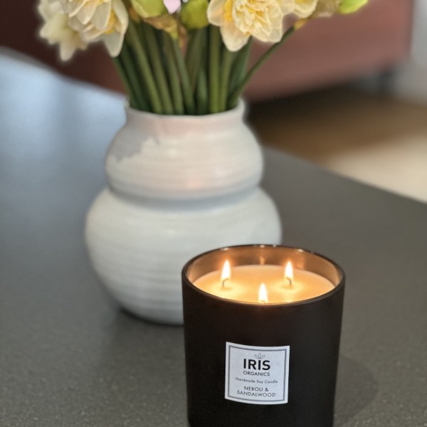 Limited Edition Neroli & Sandalwood Black Three wick Candle