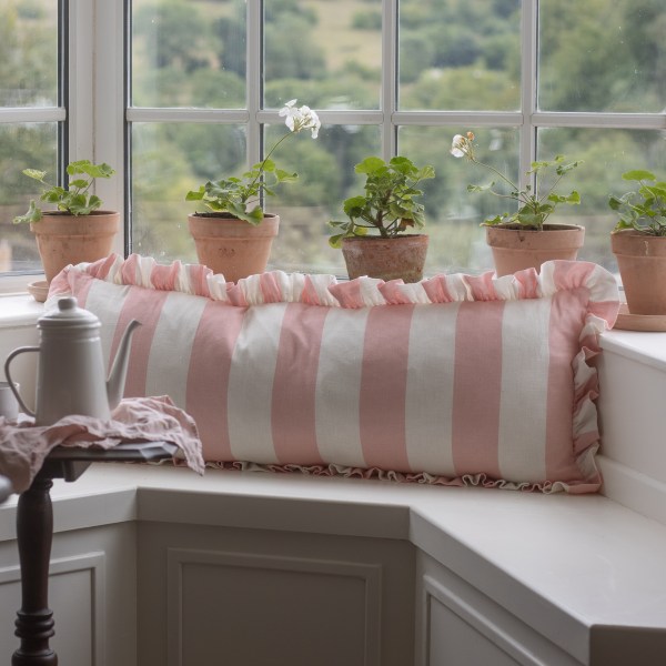 Wide stripe lumber cushion