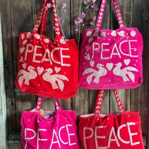 Peace Velvet Tote