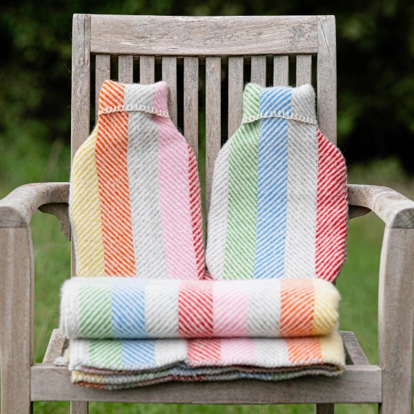 Pure New Wool Striped Hot water Bottle