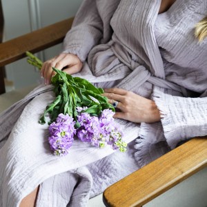 The Lilac Organic Cotton Cloud Robe