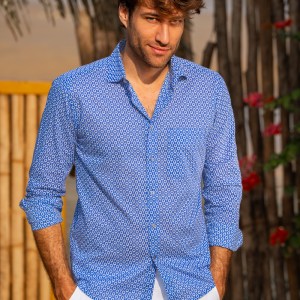 Salamis Hand Printed Cotton Shirt