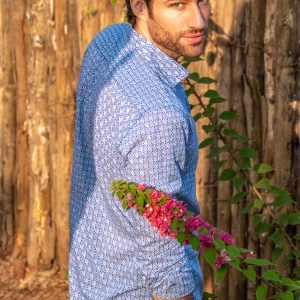 Orpheus Hand Printed Cotton Shirt