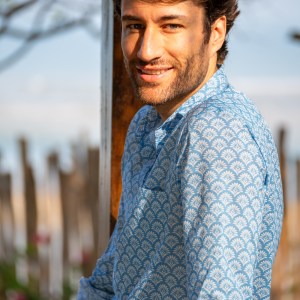 Martinique Hand Block Printed Cotton Shirt