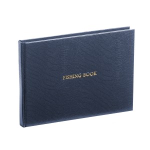 Leather Fishing Book, Navy