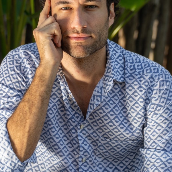 Gozo Hand Block Printed 100% Linen Shirt