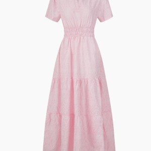 Pink Cotton Maxi Dress