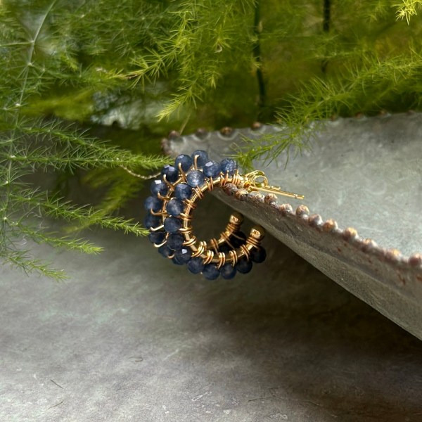 Iolite Mini Hoops