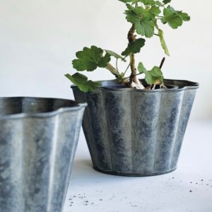 Round Scalloped Planter