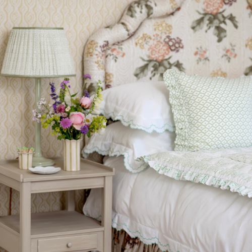 Green Isabella Scalloped Duvet Cover (Double)