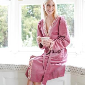 Pink Freya Velvet Robe
