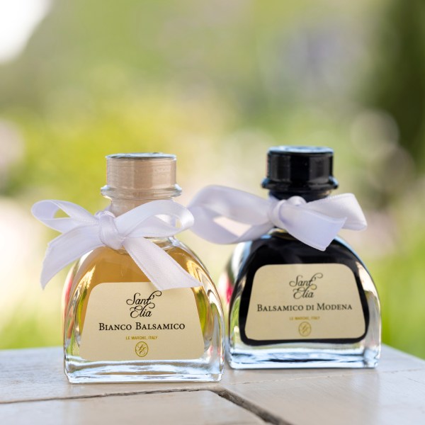 Sant'Elia Balsamico di Modena and Bianco Balsamico 50ml bottles