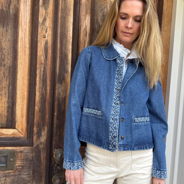 Denim Jacket with beautiful embroidery