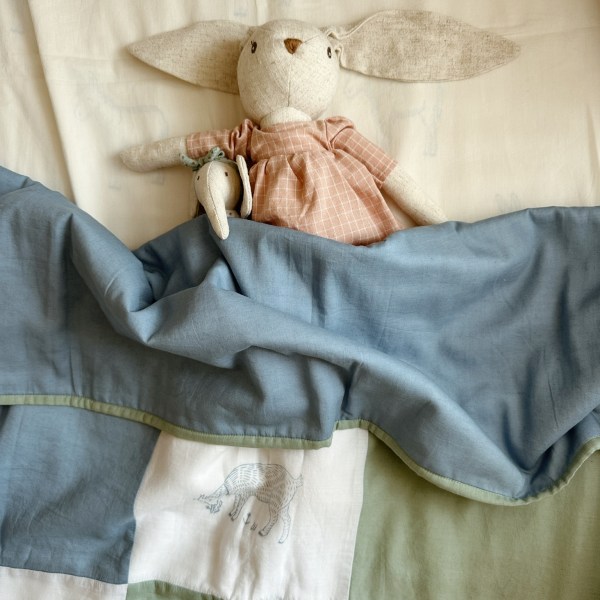 Farmyard Blanket - Blue / Green