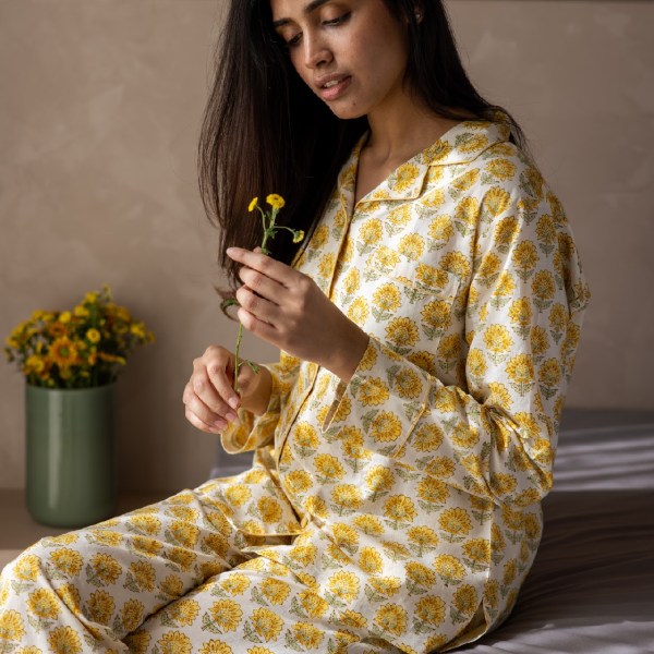 Long Cotton Pyjamas - Booti Sunshine