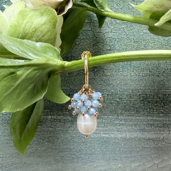 Blue Ibiza Hoops In Pale Cornflower Kyanite