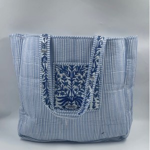 Reversible block printed Tote Bag