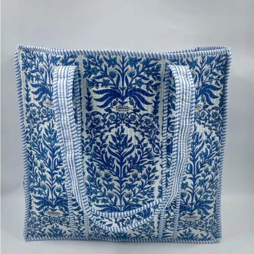 Reverisble Block Printed Tote Bag
