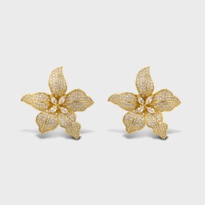 BLOSSOM GOLD STUD EARRINGS