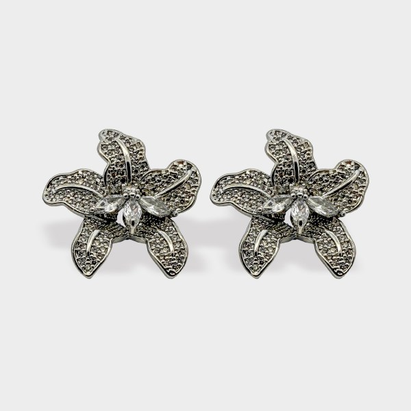 BLOSSOM SILVER STUD EARRINGS