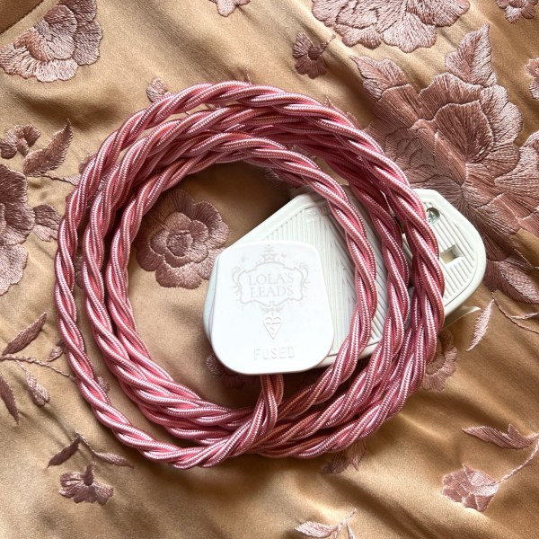 Shrimp 2m / 2-way socket - Lola's Leads Fabric Extension Cable