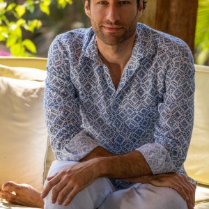 Nuku Hand-Block Printed 100% Linen Shirt