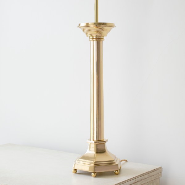 Hexagonal brass lamp base